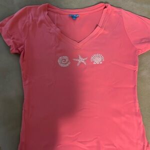 Woman’s short sleeve beaded shirt